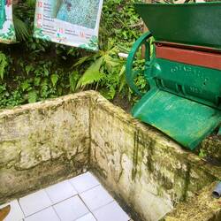 Her seperere de skallen fra bønnen og lader den flyde i vand. Dem som flyder er den dårlige kaffe