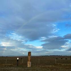 Rainbow and a Roman road