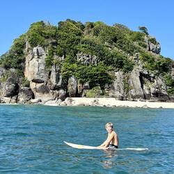 Surfing the reef break