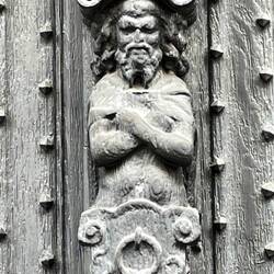 Elaborate carving was part of a door