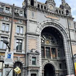 Side entrance of the train station
