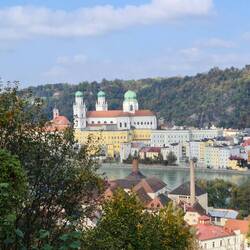 Blick auf Passau von der Maria Hilf Kirche