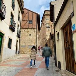 Narrow streets of old Salamanca