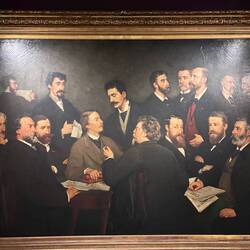 Portrait of the embers of the Société Libre des Beaux-Arts by Edmond Lambrichs