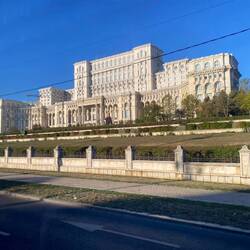 The Parliament Building - the largest in Romania and the 2nd largest in Europe.