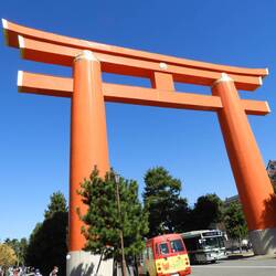 Torii gates at Heian Jingu Shrine