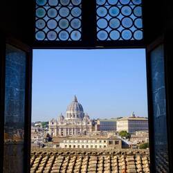 Blick auf den Vatikan aus dem Castello raus