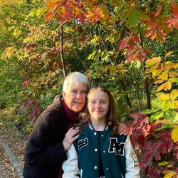 Brigitte with her granddaughter Emma