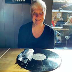 They use records for place mats