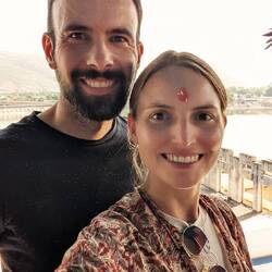 Der Segenspunkt ist auch Teil der Pushkar Puja