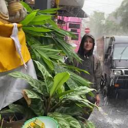 Caught in another rain storm