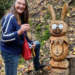 Arlette found the next cache - it was a team effort