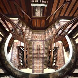 Treppenhaus der Oberdecks der DS Finnmarken von 1912