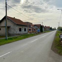 The street Blagdana lives in, still many ruins