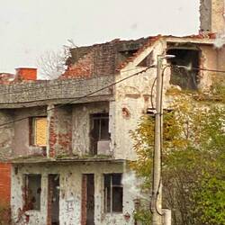 Bombed out remains from the 1990's wars