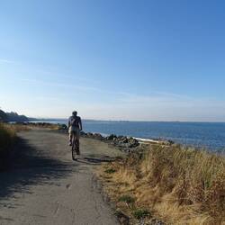 Biking on the Port Angeles waterfront trail