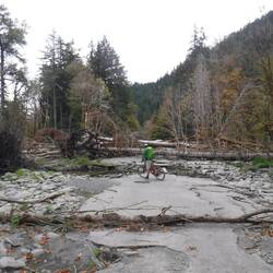 The washout road from the south end