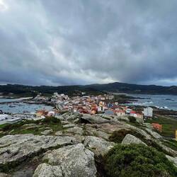 View of the town of Muxia, from the lookout