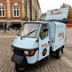 Another cute 3 wheeled car which was a mobile coffee shop