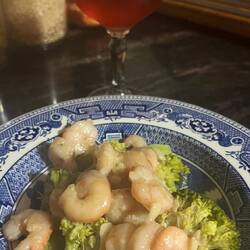 Yummy dinner - shrimp and brocolli