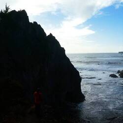 Looking down Rialto Beach from the Hole-in-the-wall