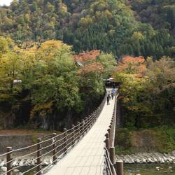 Suspension bridge to Shirakawa-go village