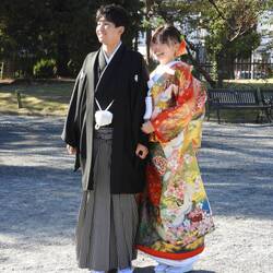 This lovely Japanese couple had just got married
