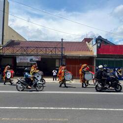 Military parade in the streets of yogya