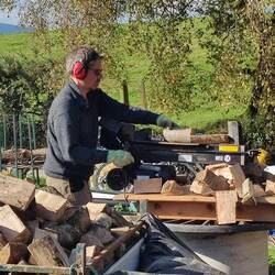 Holzspalten für den Winter