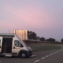 Frühstückshalt in der Sierra de Aracena, Andalusien