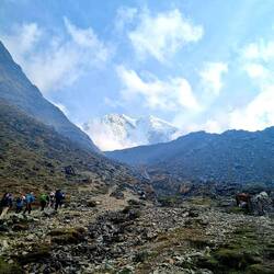 Blick auf Salkantay Mountain