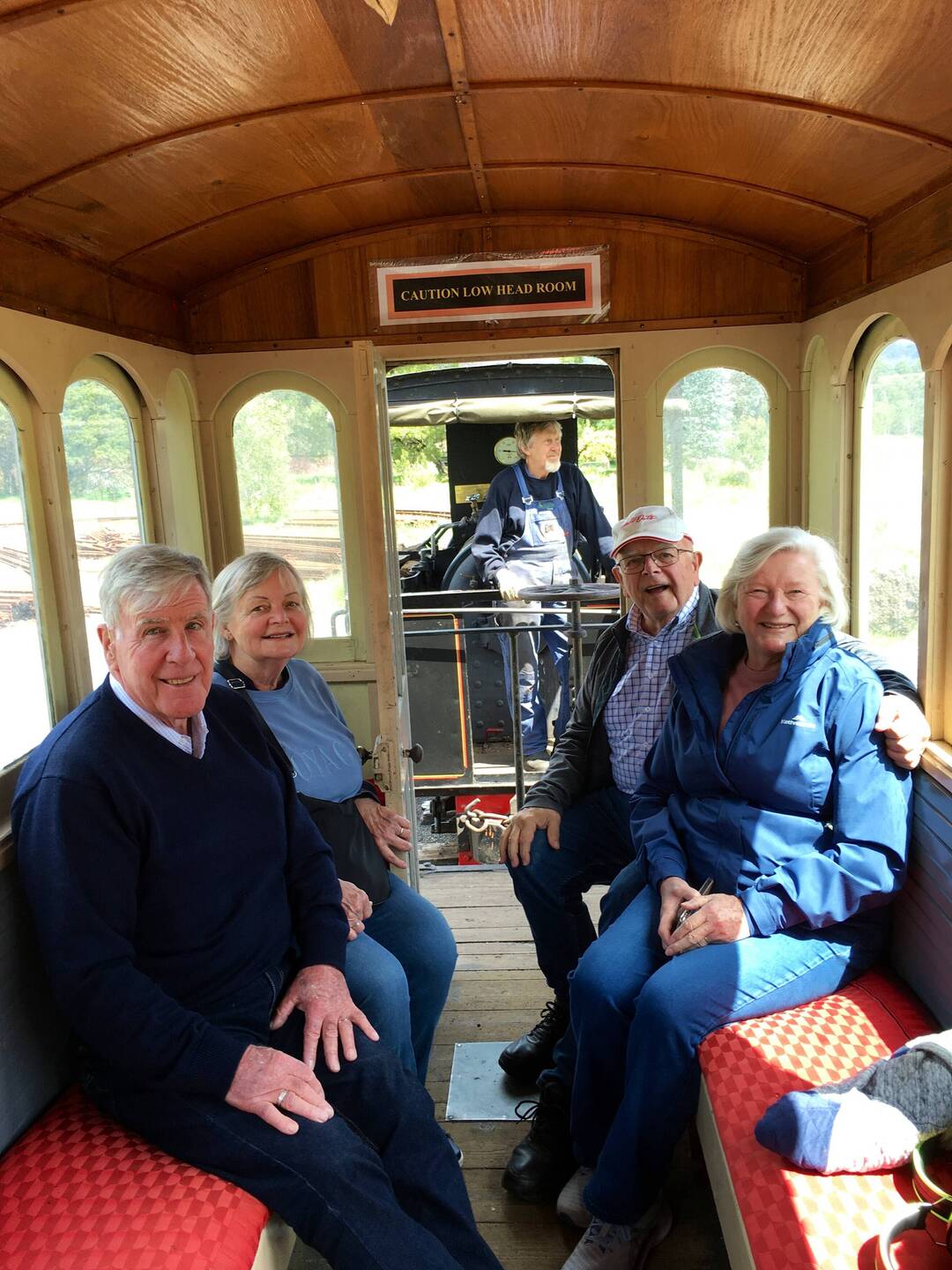 On board Wee Georgie Wood.