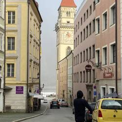 The town hall steeple.