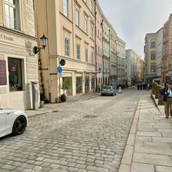 One of the main streets in town
