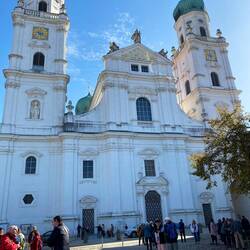 The front of the cathedral