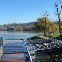 Where the Inn meets the Danube, we are about to sail.