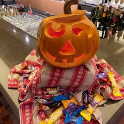 Halloween on board - decorations in the Lounge