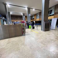 Departures, Check In and Security all in one hall