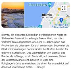 Das sagt Google über Biarritz