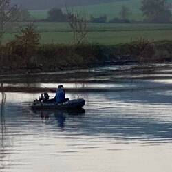 Fishing right on dusk