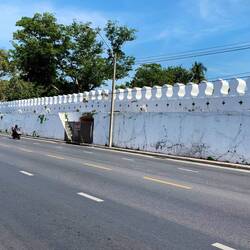 Old city wall near Jay Fai.
