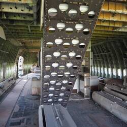 Stairs leading from main deck to upper deck.