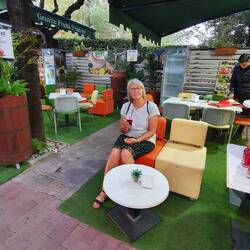 Frisch gepresster Granatapfelsaft, oh wie sauer.