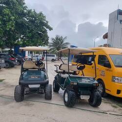 Unser Gefährt gut parkiert