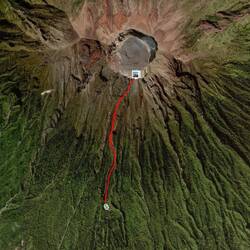 5,3 km, 1.245 hm auf und ab, 2h12m Bewegungszeit, Ø 2,4 km/h, Höchster Punkt: 2.792 müNN