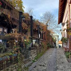Alleyway to old town town
