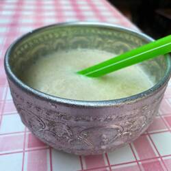 Banana "milkshake" with dinner