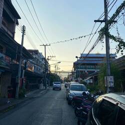 Streets much quieter than Bangkok