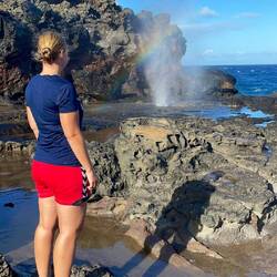 Regenbogen am Nakalele Blowhole