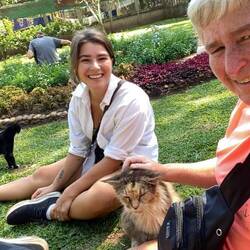 First time seeing a Maine Coone in person - beautiful personality